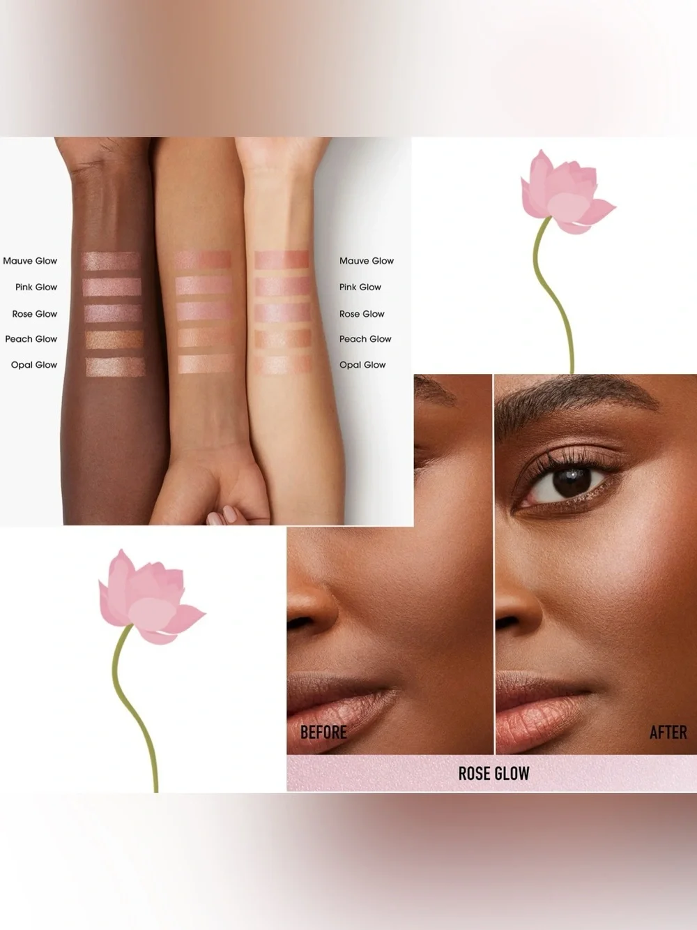 bareMinerals COMPLEXION RESCUE Liquid Highlighting Blush (Rose Glow) NIB
